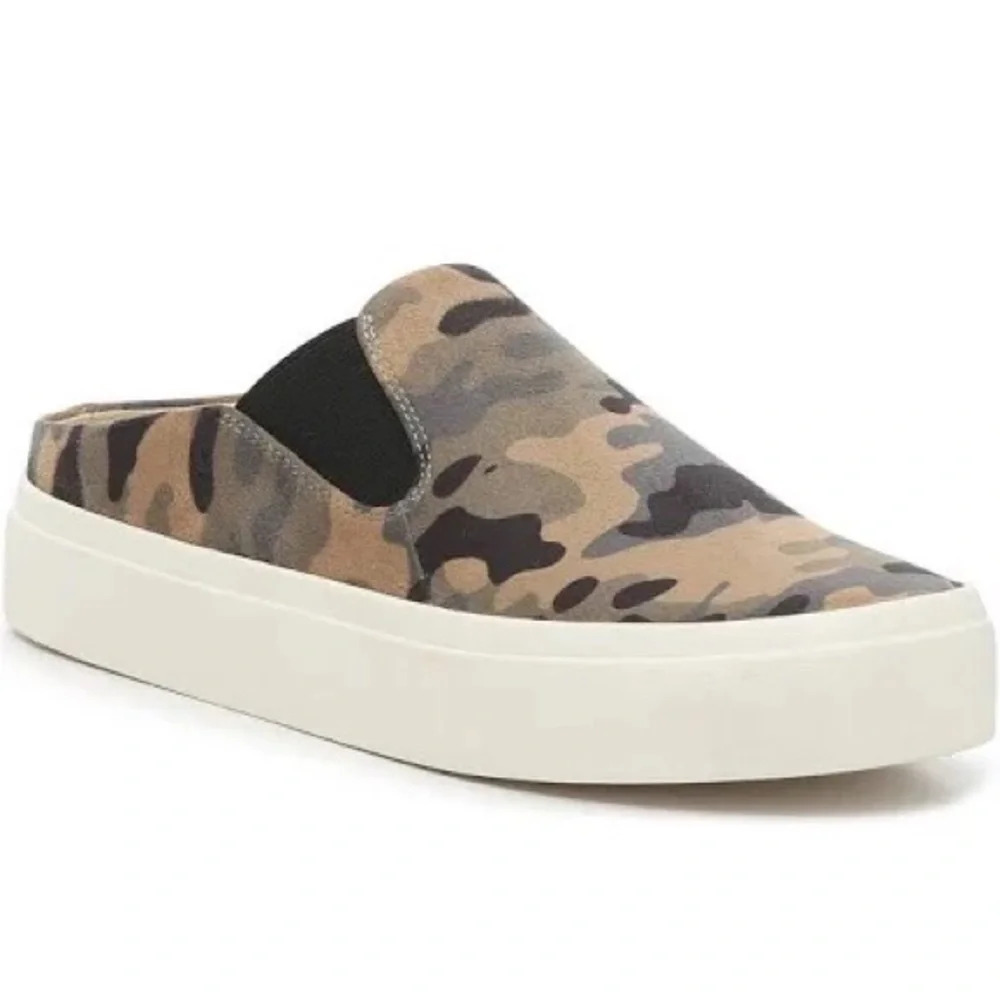Lucky Brand‎ Womens 6.5 M Tychael Camouflage Mules Sneakers Shoes Slip On